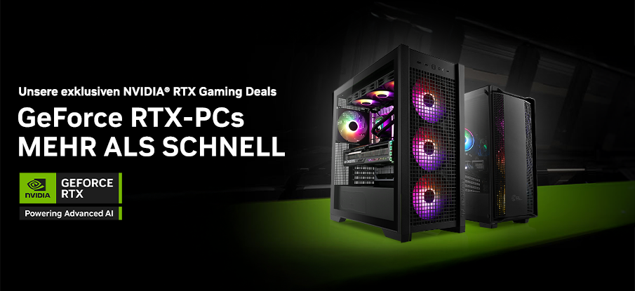 Gaming PCs mit NVIDIA Geforce RTX Grafikkarte bei CSL Computer