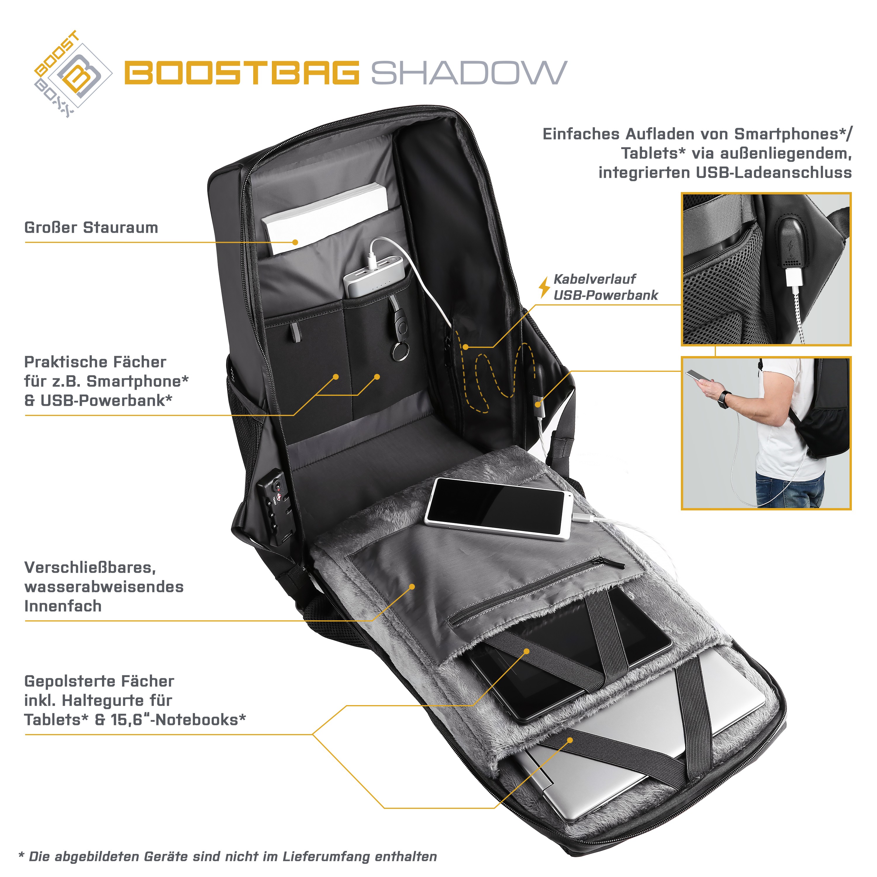 CSL Computer | up - BoostBoxx Shadow BoostBag Backpack to Notebook