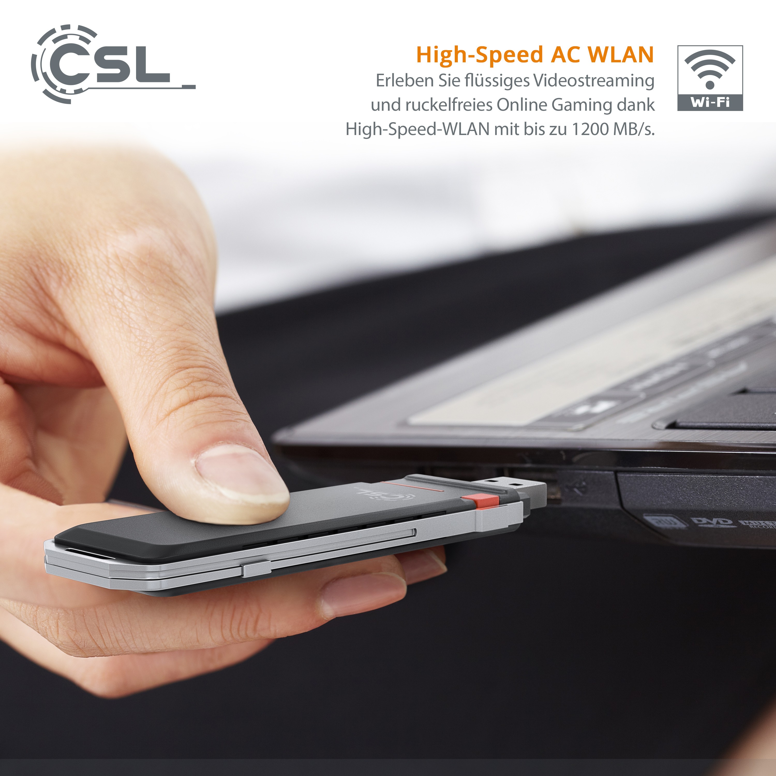 CSL Computer  Clé USB WLAN 867 Mbit/s (400 Mbit/s @ 2,4 GHz