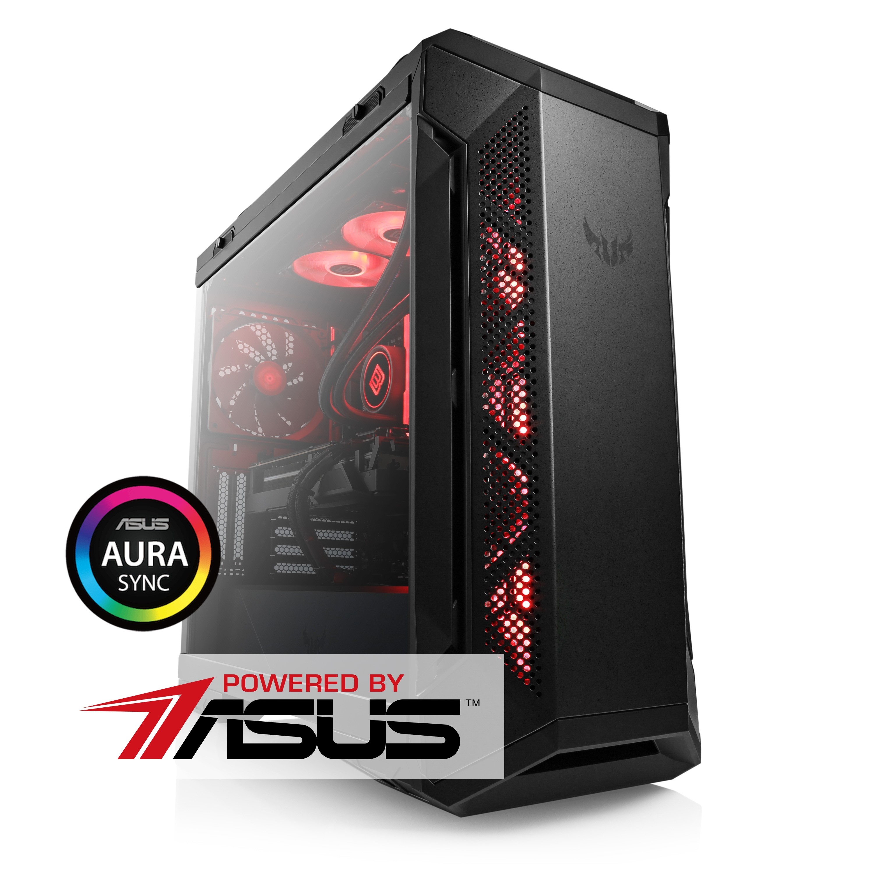 ASUS TUF Gaming GT502 White ATX Mid-Tower Computer Case,Front Panel RGB  Button,USB 3.2 Type-C,2x USB 3.0 Ports,Tool-free Side Panel,ARGB Hub, 360mm