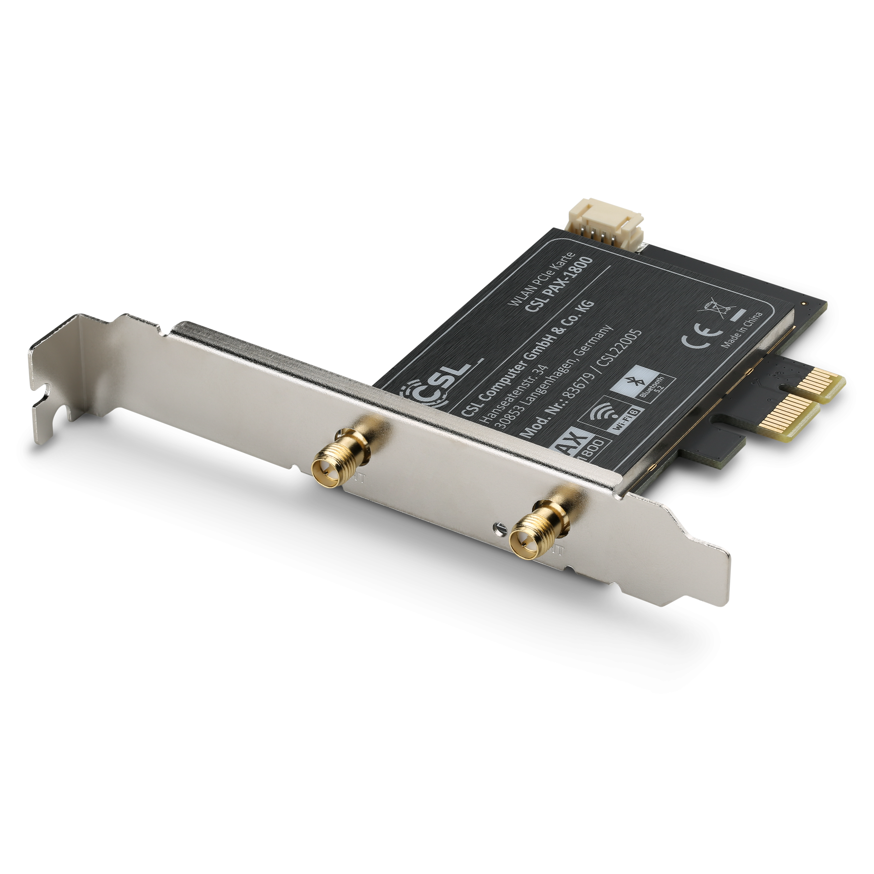 CSL Computer  WLAN PCIe Karte 2402 MBit/s (574 MBit/s @ 2,4 GHz) - ASUS  PCE-AX3000