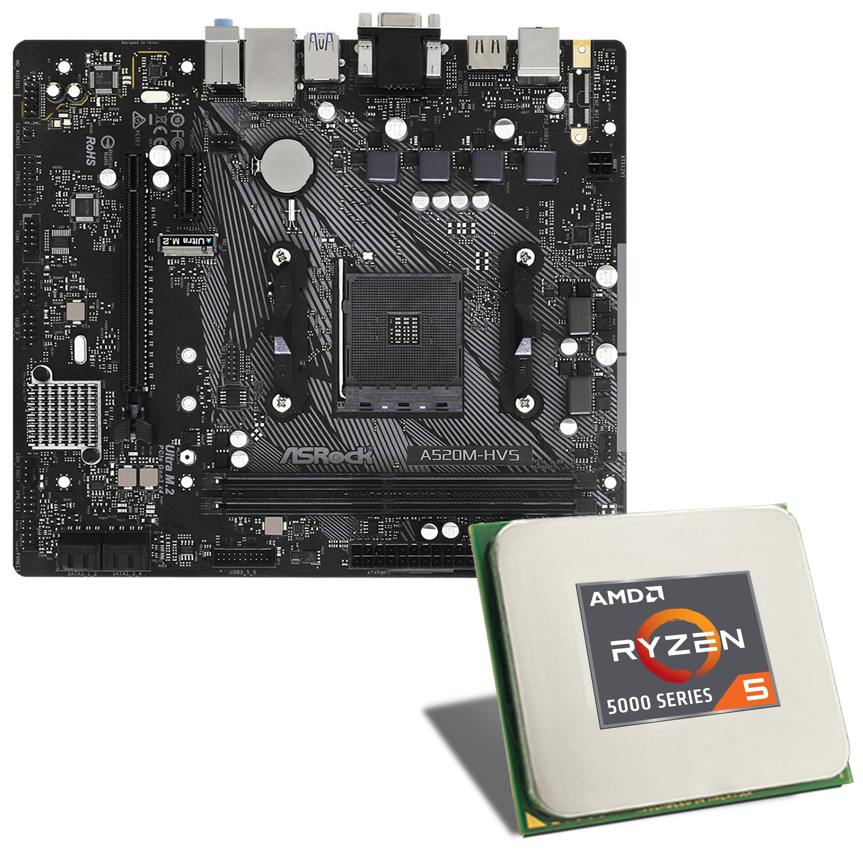 AMD Ryzen 5 5500 / ASUS PRIME A520M-K Mainboard Bundle