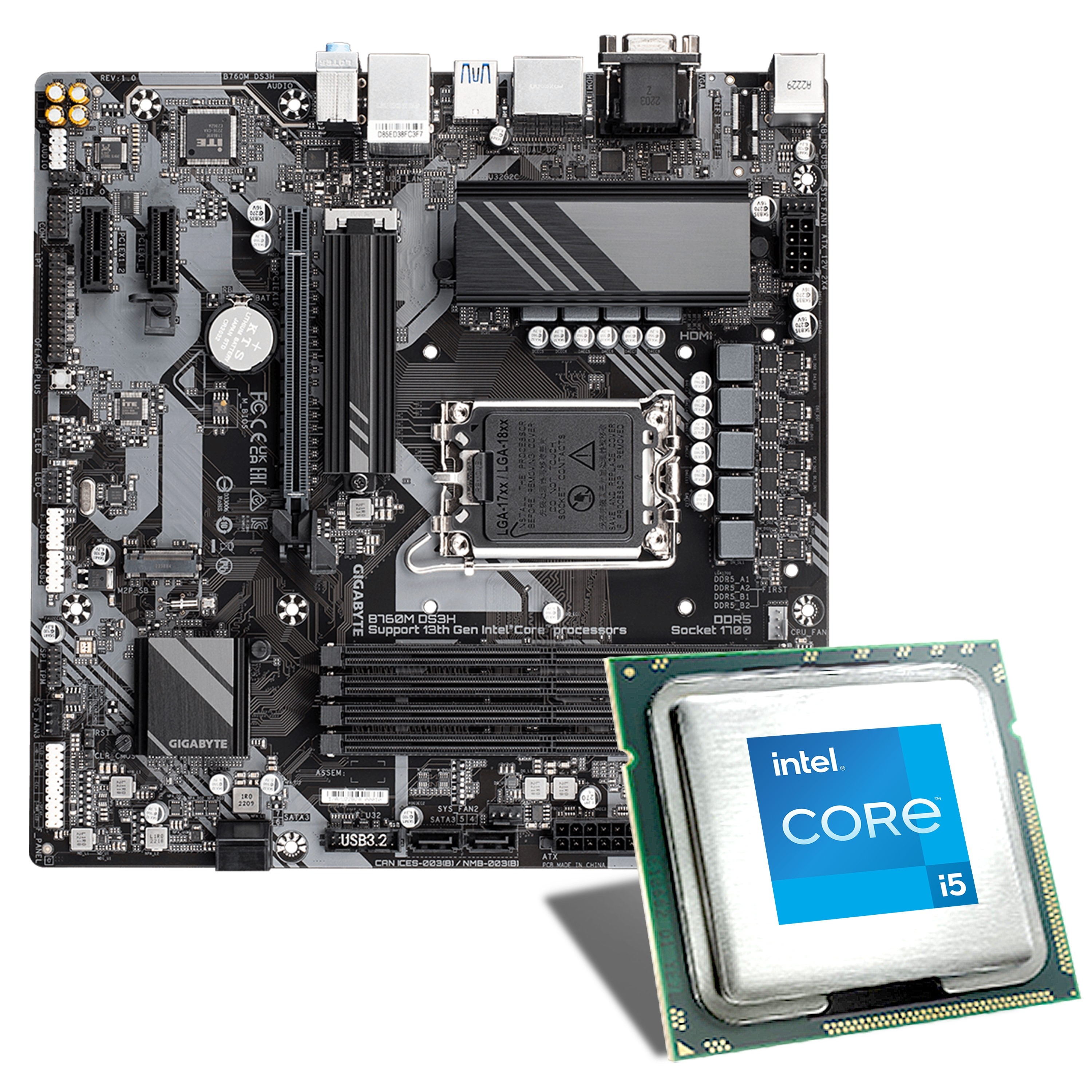 Intel Core i5 13400F - Gigabyte B760 - RAM 32 Go DDR4 - Kit