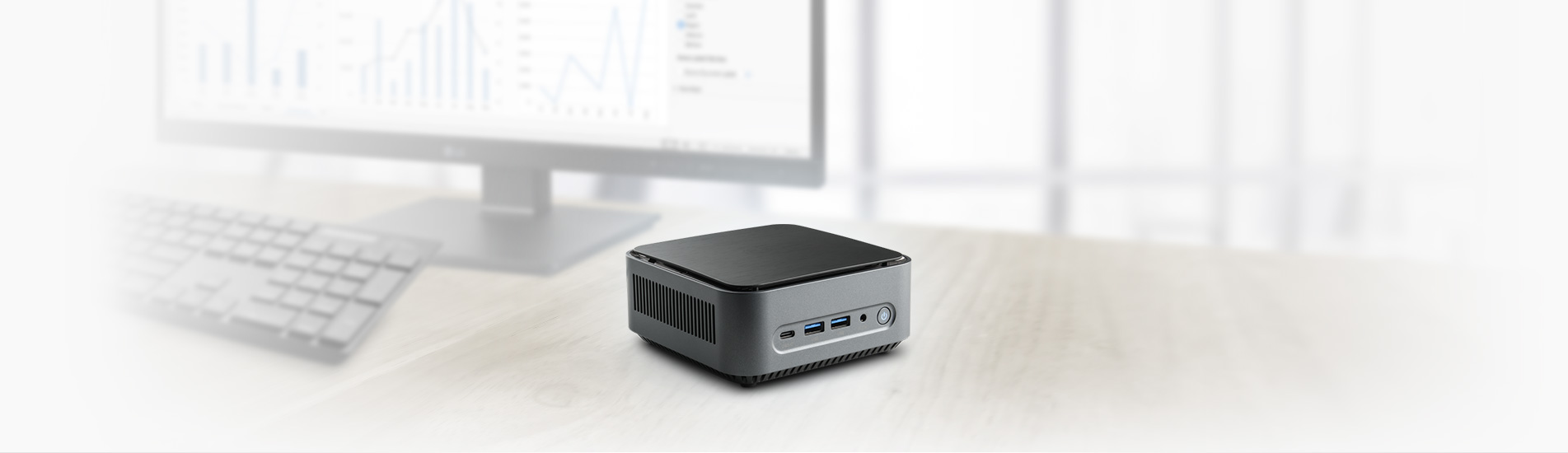 Powerful Windows 11 mini PC with Intel Core i3 processor, 16GB RAM, 1TB SSD. Compact design - ideal for office and 4K streaming.