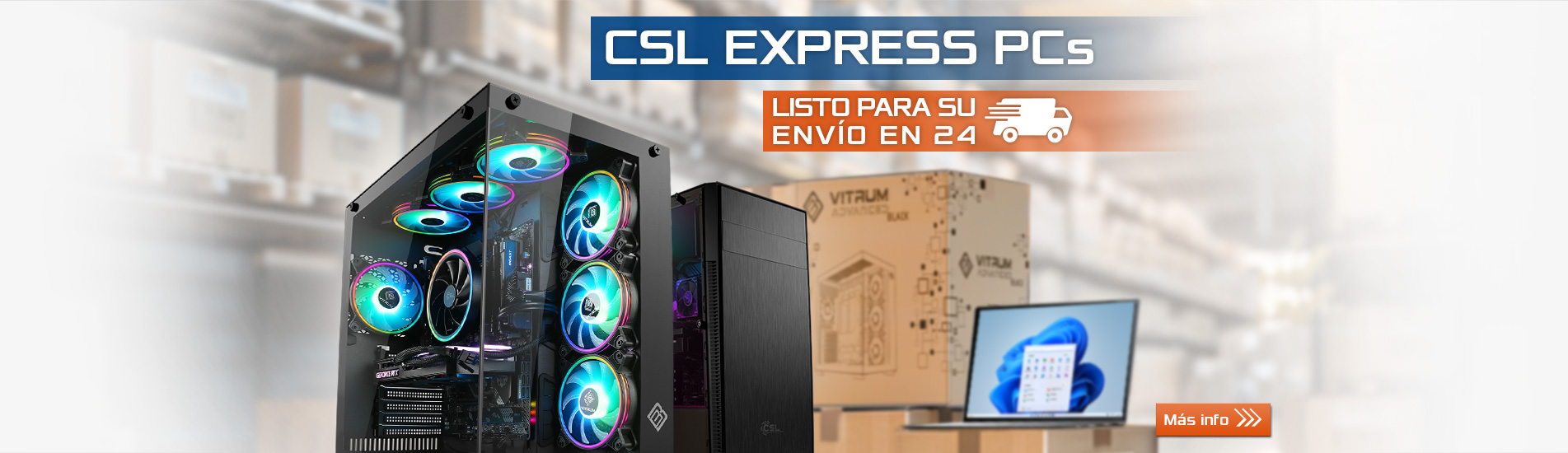 CSL Express PCs -  listo para su envío en 24 horas