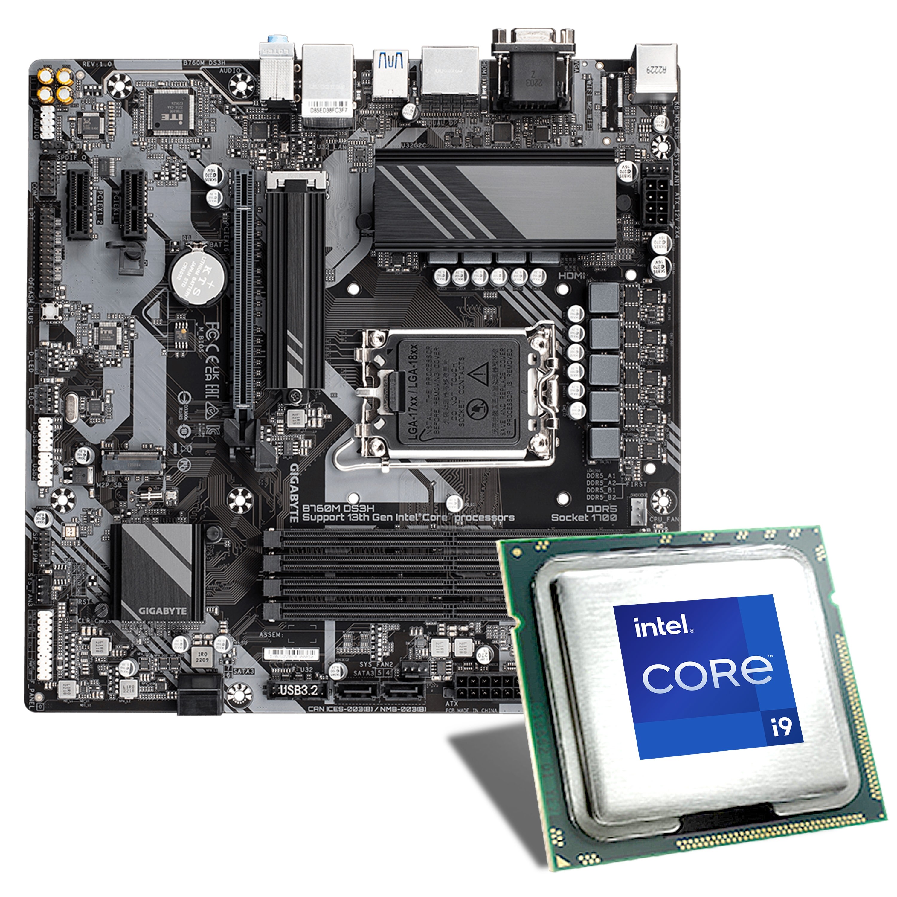 Carte Mère Micro-Atx B760M DDR4 Core i7 CPU 12-13 Gen 4GB RAM