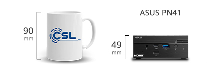 CSL Computer  Mini PC - ASUS PN41 blanc / Windows 11 Pro / 500Go+16Go