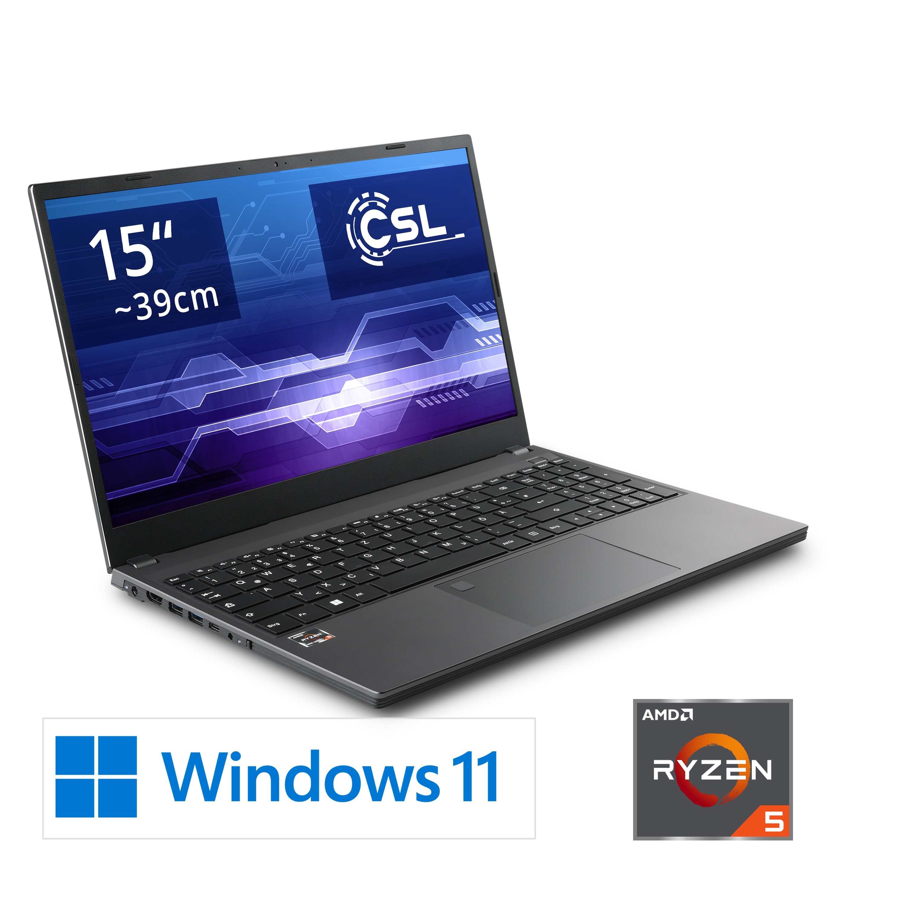 CSL Computer  Notebook CSL R'Evolve C15 5500U / Windows 11 Home /  4000GB+16GB