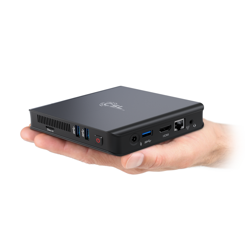 CSL Computer  Mini PC - CSL Narrow Box Ultra HD Compact v4 / Windows 10 Pro