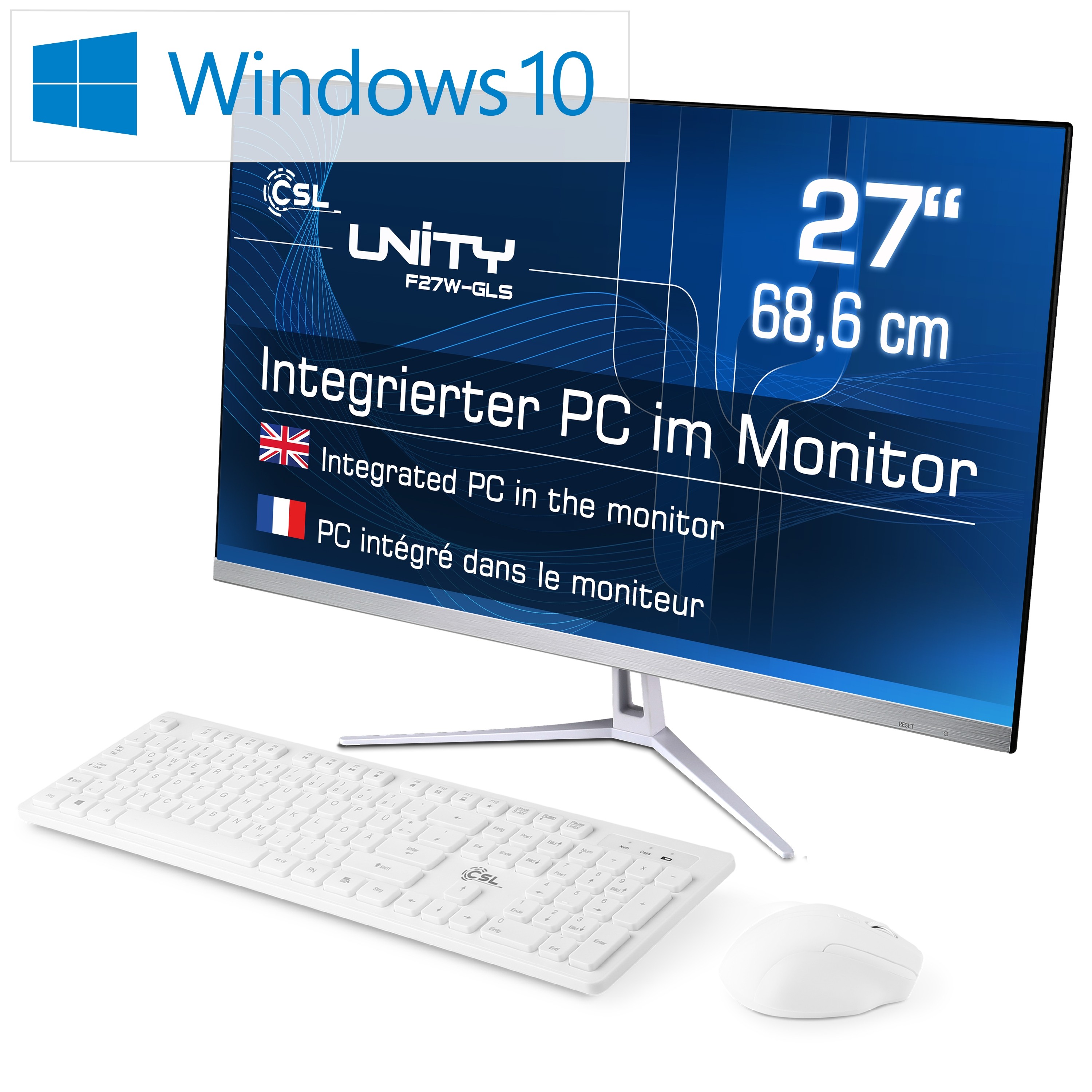 Unity / Win Computer RAM CSL | F27W-GLS GB All-in-One-PC 10 GB 8 Home / B-Ware 256 / CSL -