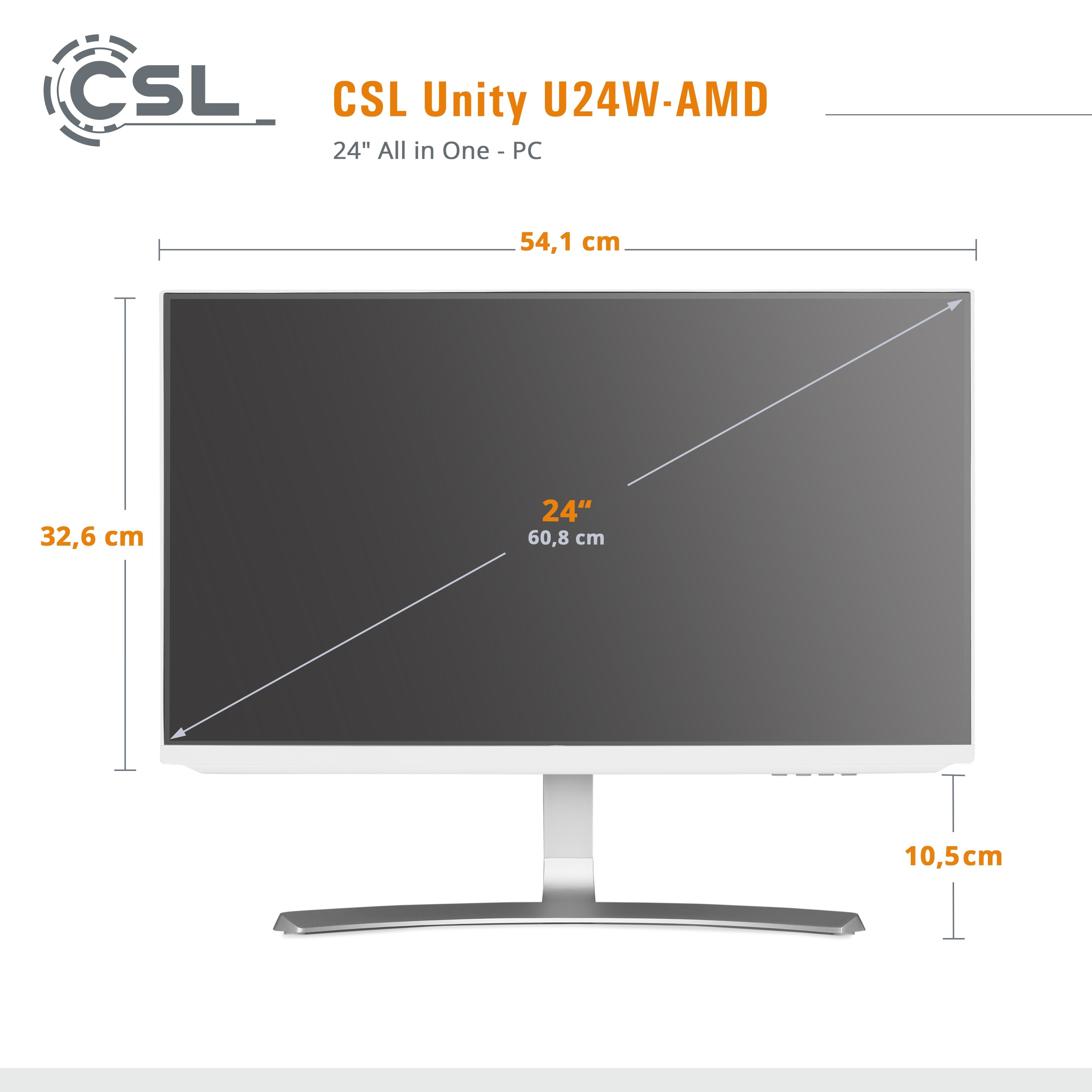 Computer 4650G 16 / Unity RAM All-in-One-PC GB U24W-AMD / CSL | / 1000 CSL GB