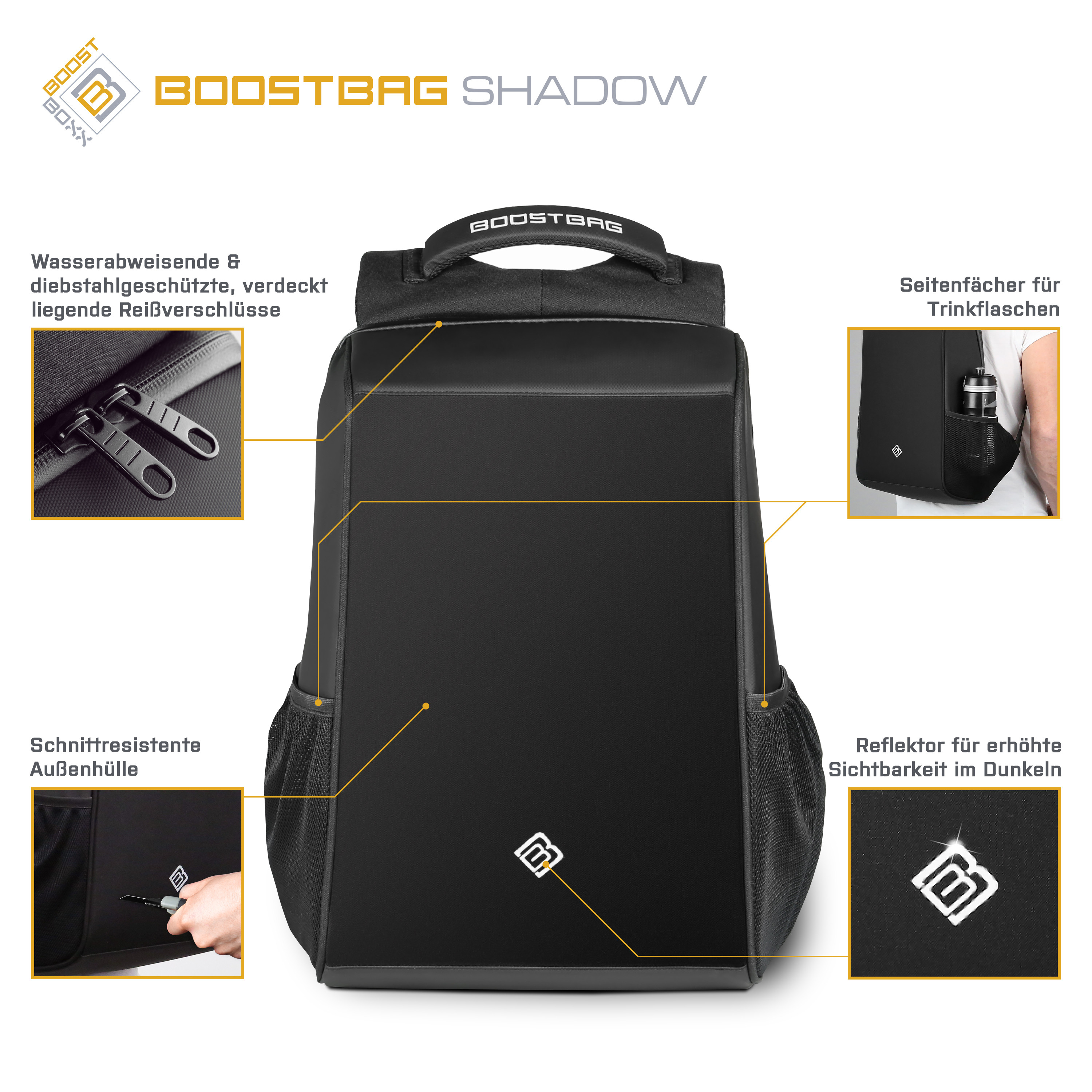 CSL Computer | BoostBoxx BoostBag Shadow - bis Notebook-Rucksack 15,6