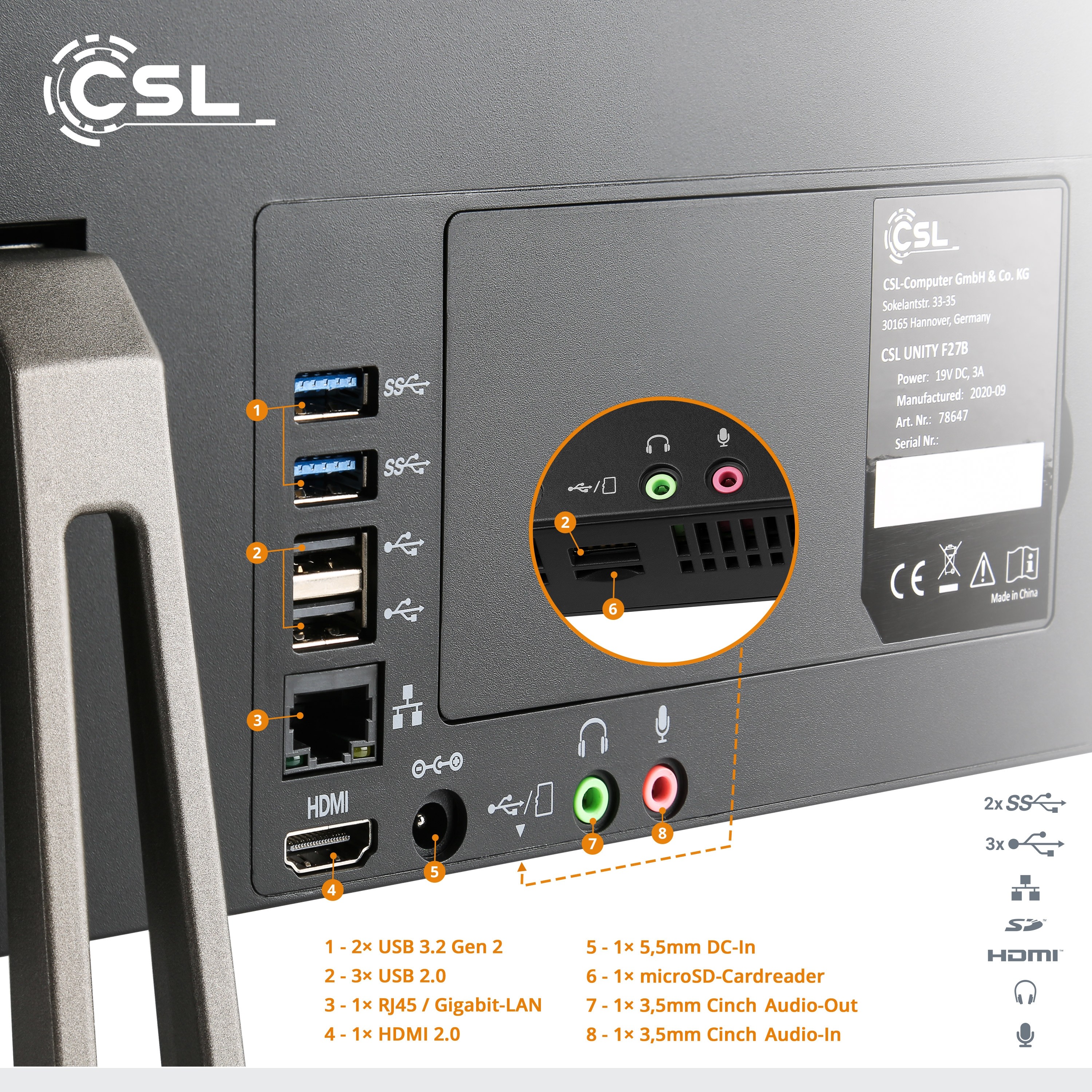 CSL Computer | All-in-One-PC Unity CSL GB / 11 256 16 Windows / RAM Home / F27B-JLS GB