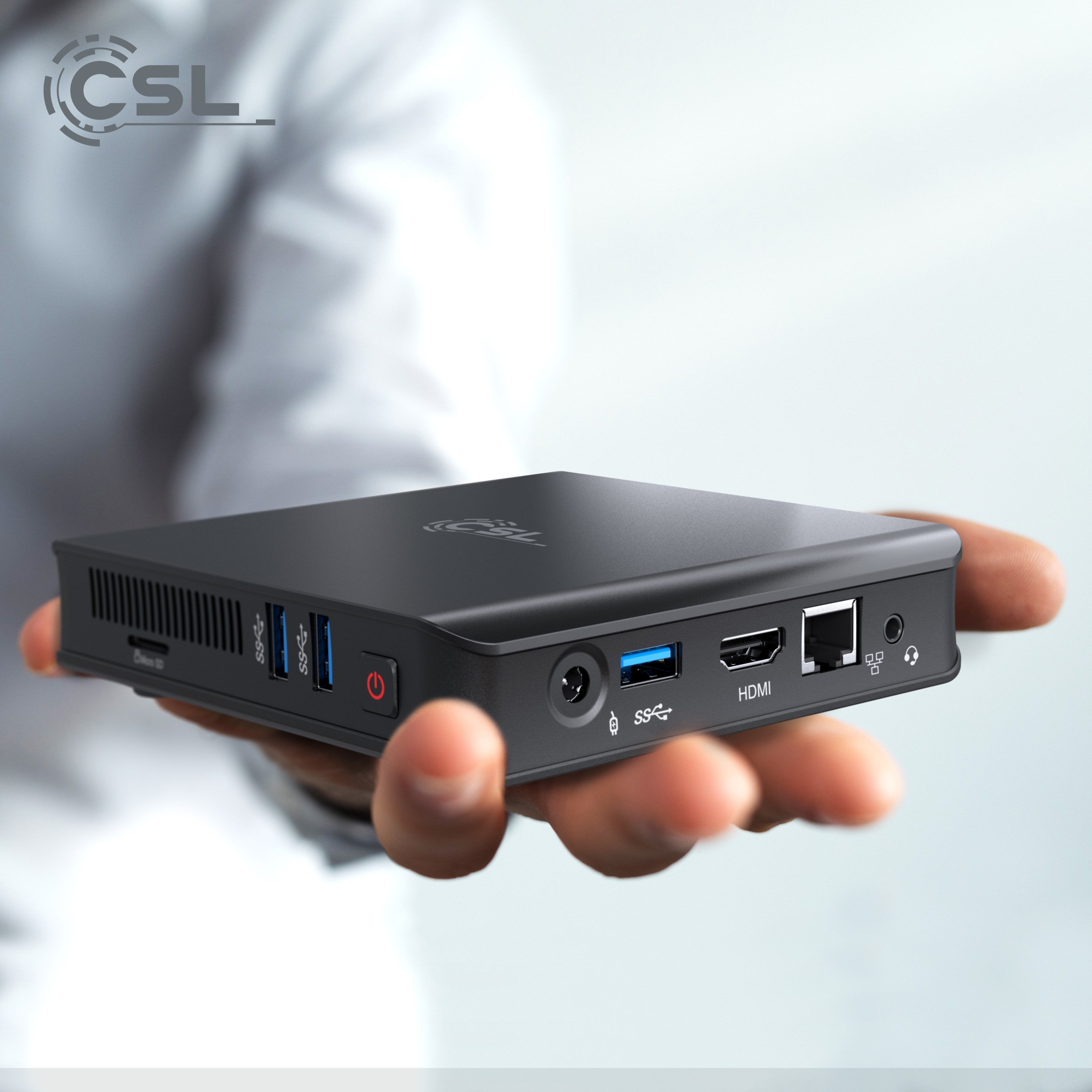 CSL Computer CSL | PC Windows Mini 10 Ultra - HD / Compact Home Narrow Box v4