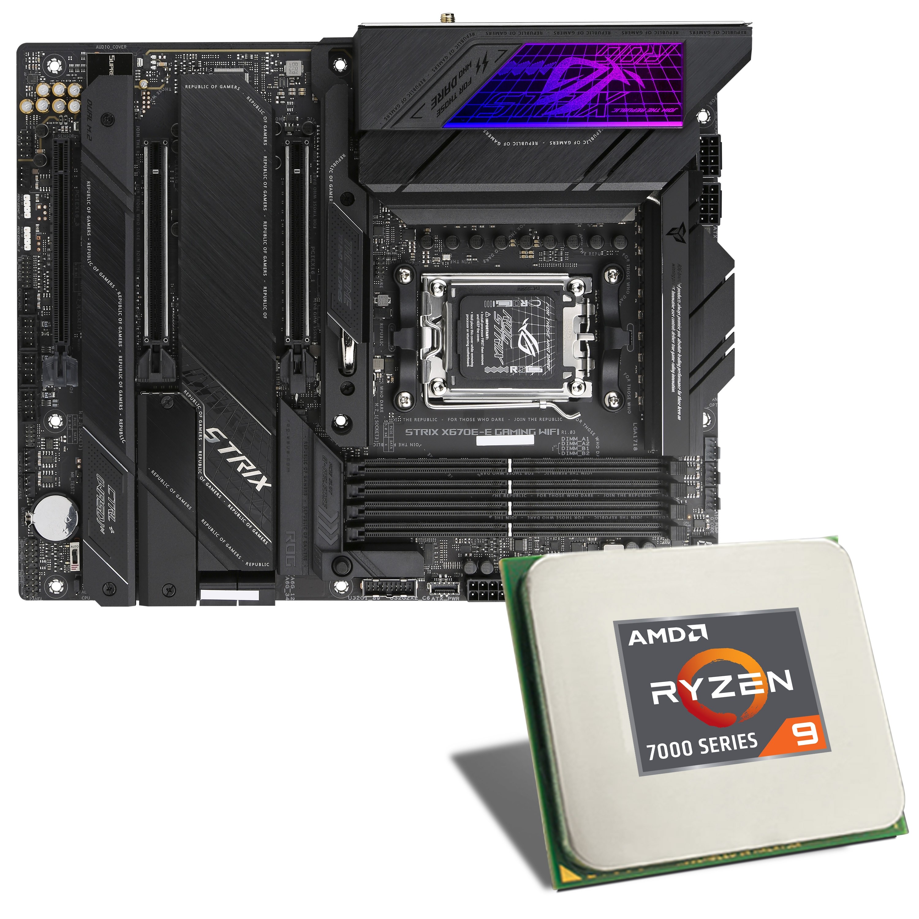 GAMING Computer ASUS Ryzen | AMD CSL WIFI X670E-PLUS / TUF Bundle 7950X3D 9 Mainboard