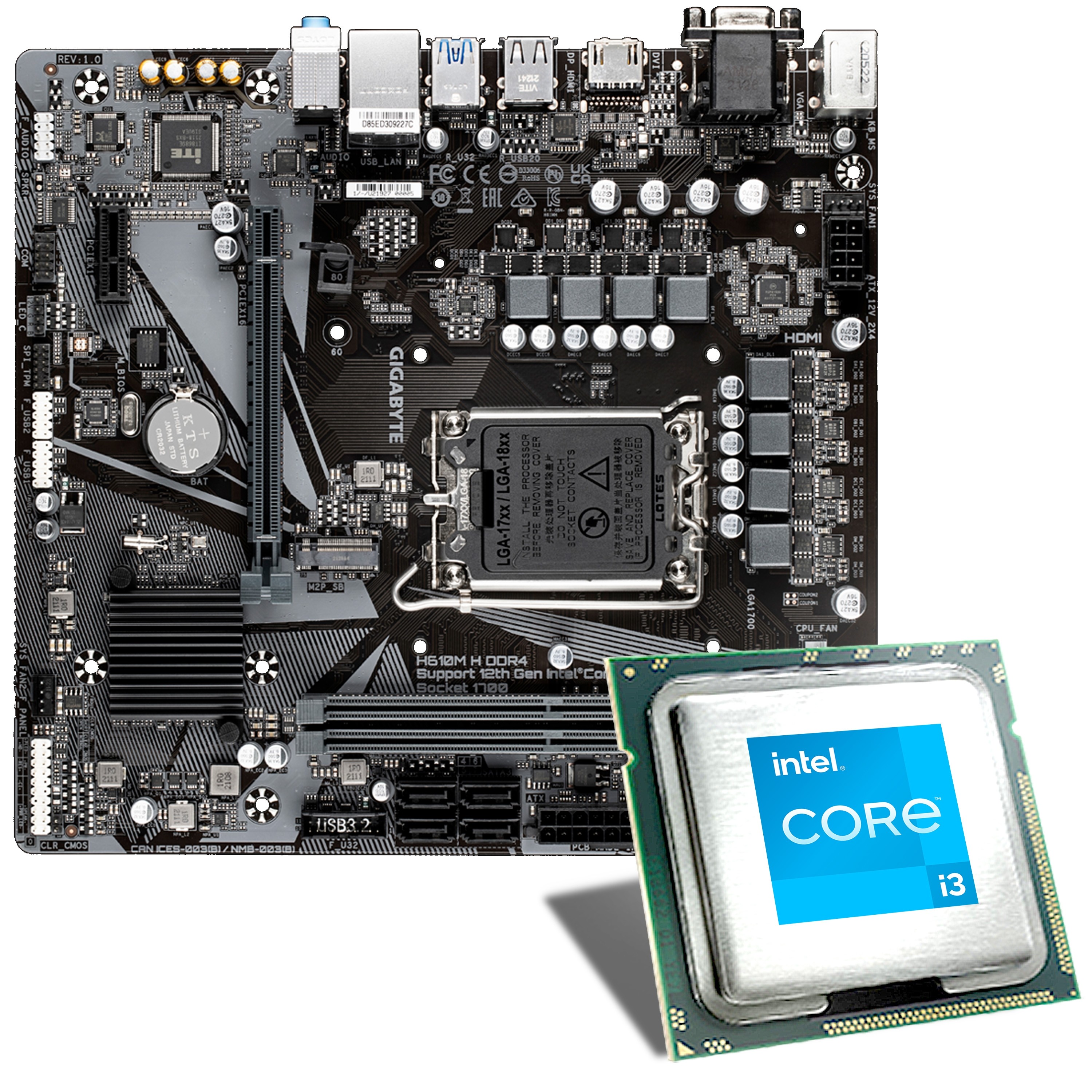 Intel Core i3-12100 ＆ H610M ＆ メモリ16GB-eastgate.mk